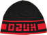 Фото #2 товара Hugo Xolon Knitted Jacquard Hat with Mirror Inverted Logo Black, black