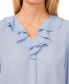 Фото #3 товара Women's Long Sleeve Ruffled V-Neck Blouse