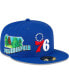 Фото #1 товара Men's Royal Philadelphia 76ers Stateview 59FIFTY Fitted Hat