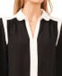 Фото #3 товара Women's Long Sleeve Peter Pan Collar Colorblocked Blouse
