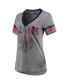ფოტო #2 პროდუქტის Women's Gray and Red Washington Wizards Walk Off Crystal Applique Logo V-Neck T-shirt