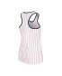 Women's White St. Louis Cardinals Sequin Pinstripe Racerback Tank Top