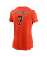 ფოტო #2 პროდუქტის Women's Jackson Holliday Orange Baltimore Orioles Fuse Name Number T-Shirt