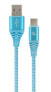 Фото #1 товара Gembird USB-кабель CC-USB2B-AMCM-1M-VW 1.8 м USB A - USB C USB 2.0 480 Mbit/s Blue White