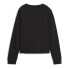 Puma Unwind Studio Striped Crew Neck Sweatshirt Womens Black 52486501