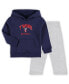 ფოტო #1 პროდუქტის Toddler Boys and Girls Navy, Gray Minnesota Twins Play-By-Play Pullover Fleece Hoodie and Pants Set