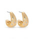 Фото #3 товара Bezel Crystal Dotted 18k Gold Plated Hoop Earrings