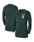 Фото #2 товара Men's Green Michigan State Spartans 2021 Sideline Velocity Performance Long Sleeve T-shirt