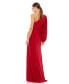 Women's Ieena One Shoulder Puff Sleeve Faux Wrap Gown