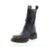 Фото #4 товара A.S.98 Hallsey A54202-101 Womens Black Leather Casual Dress Boots 10