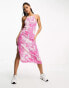 Фото #4 товара Vero Moda paisley cami midi dress in pink