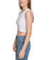 Фото #3 товара Women's Angled-Hem Cropped Crewneck Tank Top