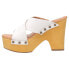 Фото #3 товара Dingo Driftwood Studded Platform Womens White Casual Sandals DI849-100