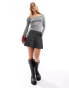 Фото #2 товара ASOS DESIGN fine knit scoop neck long sleeve top in charcoal marl