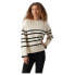 VERO MODA Saba Stripe sweater Birch / Stripes W Black, M - фото #2