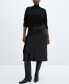 ფოტო #4 პროდუქტის Women's Midi Satin Skirt