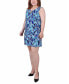 ფოტო #1 პროდუქტის Plus Size Sleeveless Dress with 3 Rings