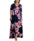 Фото #1 товара Women's Plus Size Cara Velvet Maxi Wrap Dress
