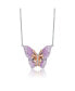 High Quality Sterling Silver Cubic Zirconia Butterfly Necklace