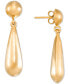 Фото #1 товара Polished Teardrop Drop Earrings in 14k Gold-Plated Sterling Silver