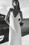 Фото #2 товара Платье из габардина с открытой спиной ZARA