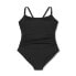Фото #2 товара Women's Shirred Front Keyhole Back High Coverage One Piece Swimsuit with Tummy