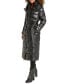 Фото #6 товара Karl Lagerfeld Womens Shine Hooded Belted Puffer Coat