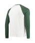 Фото #4 товара Men's White, Green Bay Packers Colorblock Raglan Long Sleeve T-shirt