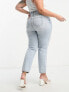 New Look Curve paperbag jean in mid blue