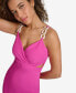Women's Embellished-Strap Midi A-Line Dress