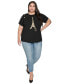 ფოტო #4 პროდუქტის Plus Size Eiffel Button T-Shirt