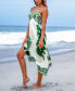 Фото #2 товара Women's Tropical Floral Print Halterneck Maxi Beach Dress