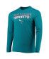 ფოტო #3 პროდუქტის Men's Black, Teal Charlotte Hornets Long Sleeve T-Shirt & Pants Sleep Set