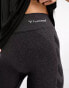 Hummel seamless leggings with ruch back in black Schwarz meliert, L - фото #5