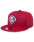 Фото #1 товара Men's Red Philadelphia Phillies 2024 Clubhouse 9FIFTY Snapback Hat