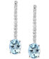 ფოტო #2 პროდუქტის EFFY® Aquamarine (2-3/8 ct. t.w.) & Diamond (1/4 ct. t.w.) Drop Earrings in 14k White Gold