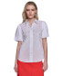 Фото #1 товара Women's Embellished Cotton Crinkle Top