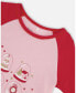 ფოტო #3 პროდუქტის Big Girls Organic Cotton Two Piece Pajama Set Red Printed Christmas Tree