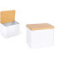 CONFORTIME Metal Salt Shaker Bamboo Table 14x11x11 cm Privilege