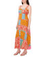 Фото #3 товара Women's Printed Smocked Maxi Dress