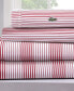 Striped Cotton Percale 3-Pc. Sheet Set, Twin XL