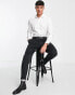 ASOS DESIGN easy iron slim fit twill shirt with cutaway collar in white