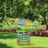 Фото #6 товара Детская мебель Relaxdays Kindersitzgruppe Garten mit Sonnenschirm - Садовый комплект для детей с зонтом