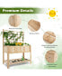 Raised Garden Bed Elevated Wooden Planter Box with Trellis & Open Storage Shelf