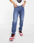 Фото #2 товара HUGO 634 tapered fit jeans in medium blue