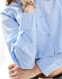 Pimkie cropped shirt in light blue Синий, XL - фото #3