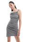 COLLUSION festival high neck checked cami dress in mono