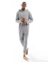 ASOS DESIGN waffle textured onesie in grey marl