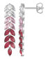 Cubic Zirconia Leaf Drop Earrings