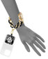 ფოტო #2 პროდუქტის Women's Black and Ivory Acetate with Gold-Tone Alloy Chain Link Wrist Strap designed for Smart Phones